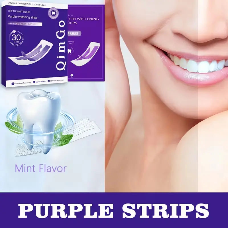 Purple Instant Whitening Strips, V34 Teeth Whitening Strips