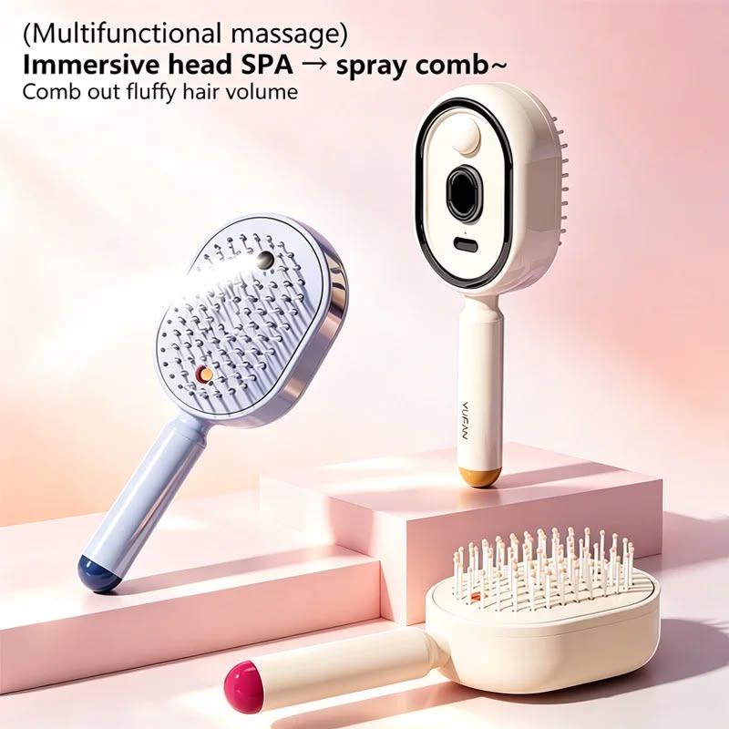 Electric Spray Retractable Air Cushion Comb