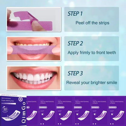 Purple Instant Whitening Strips, V34 Teeth Whitening Strips