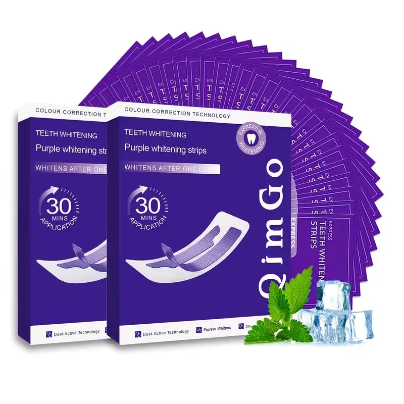 Purple Instant Whitening Strips, V34 Teeth Whitening Strips