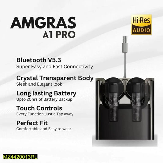 Amgras Future A1 pro Tws Wireless Earbuds Black