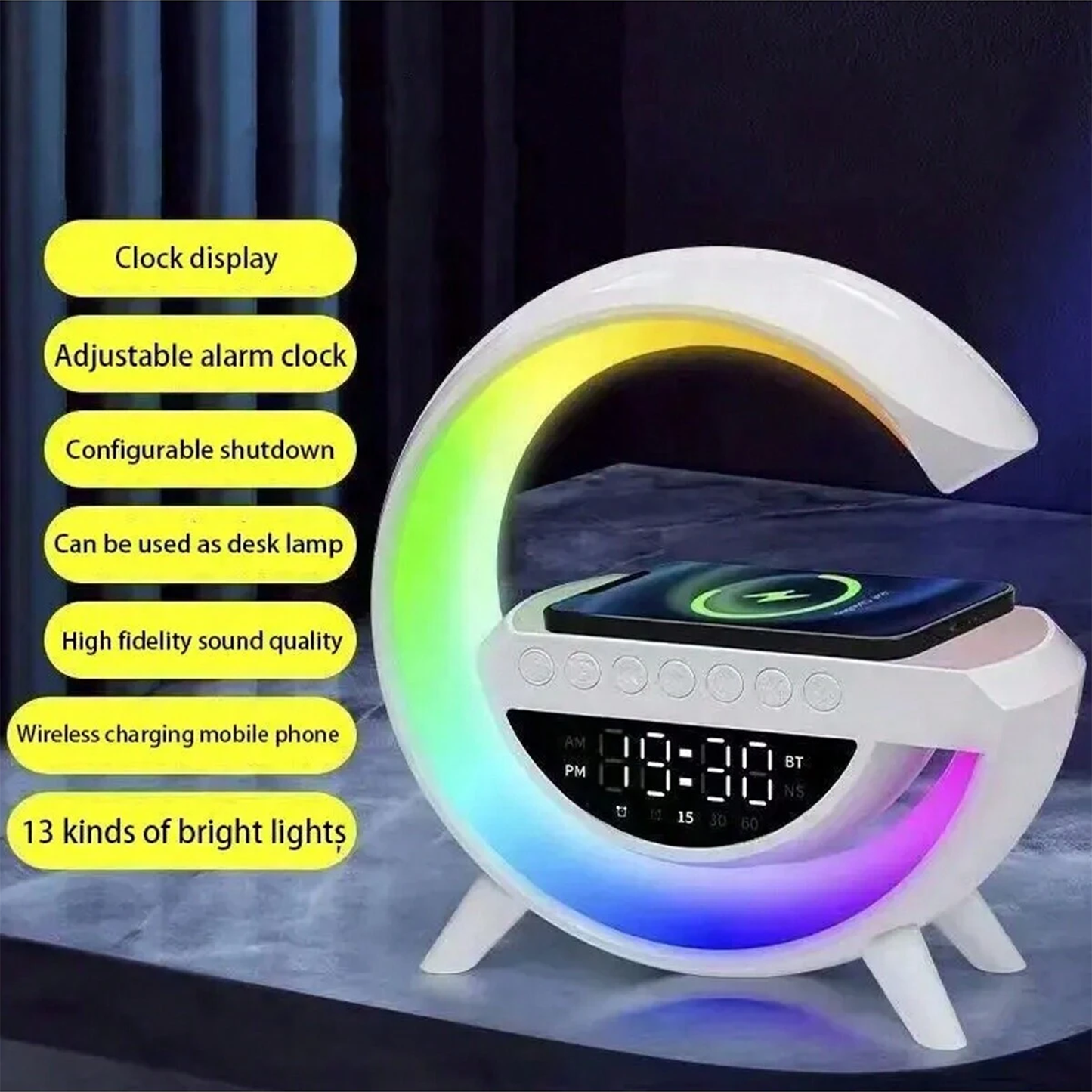 Led Wireless Charger Speaker